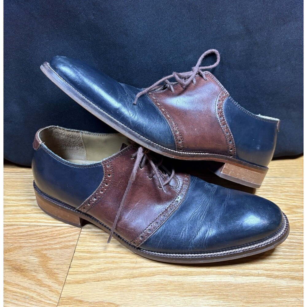 Cole Haan Men’s Williams Saddle Black/Brown Oxford Dress Shoes Size 9 M
